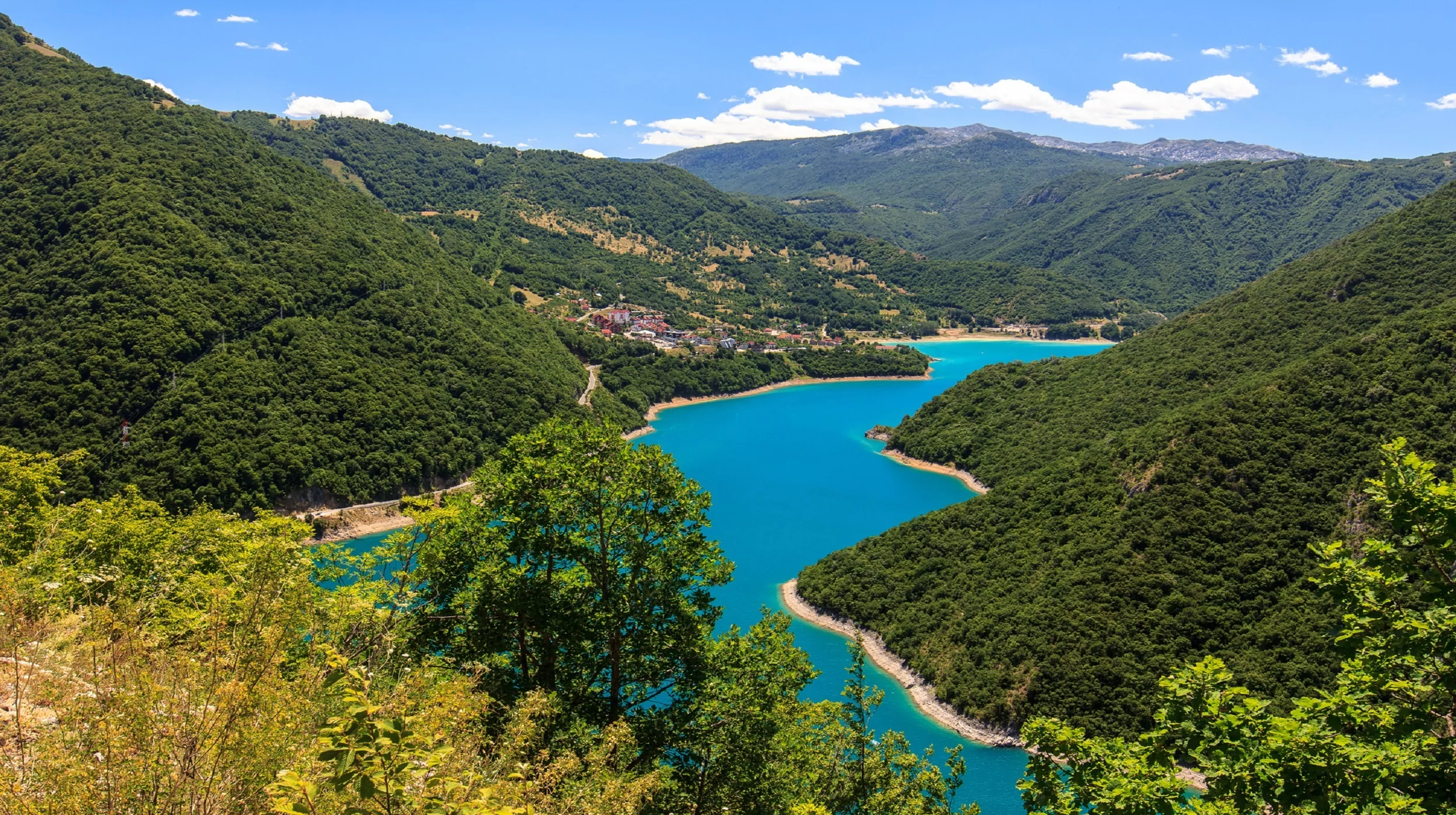Mountain city Pluzine Montenegro