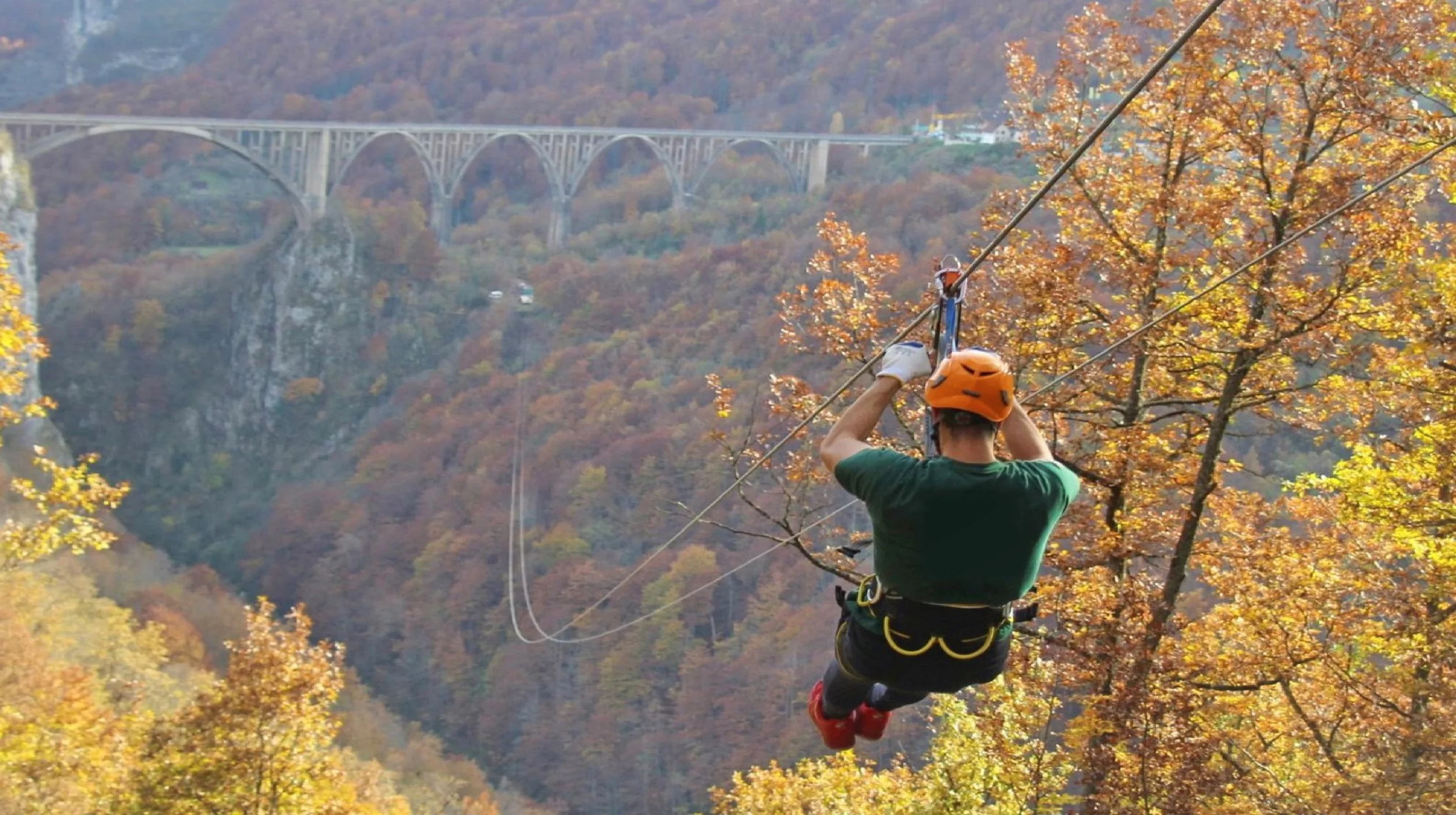 Zip line river Tara Montenegro