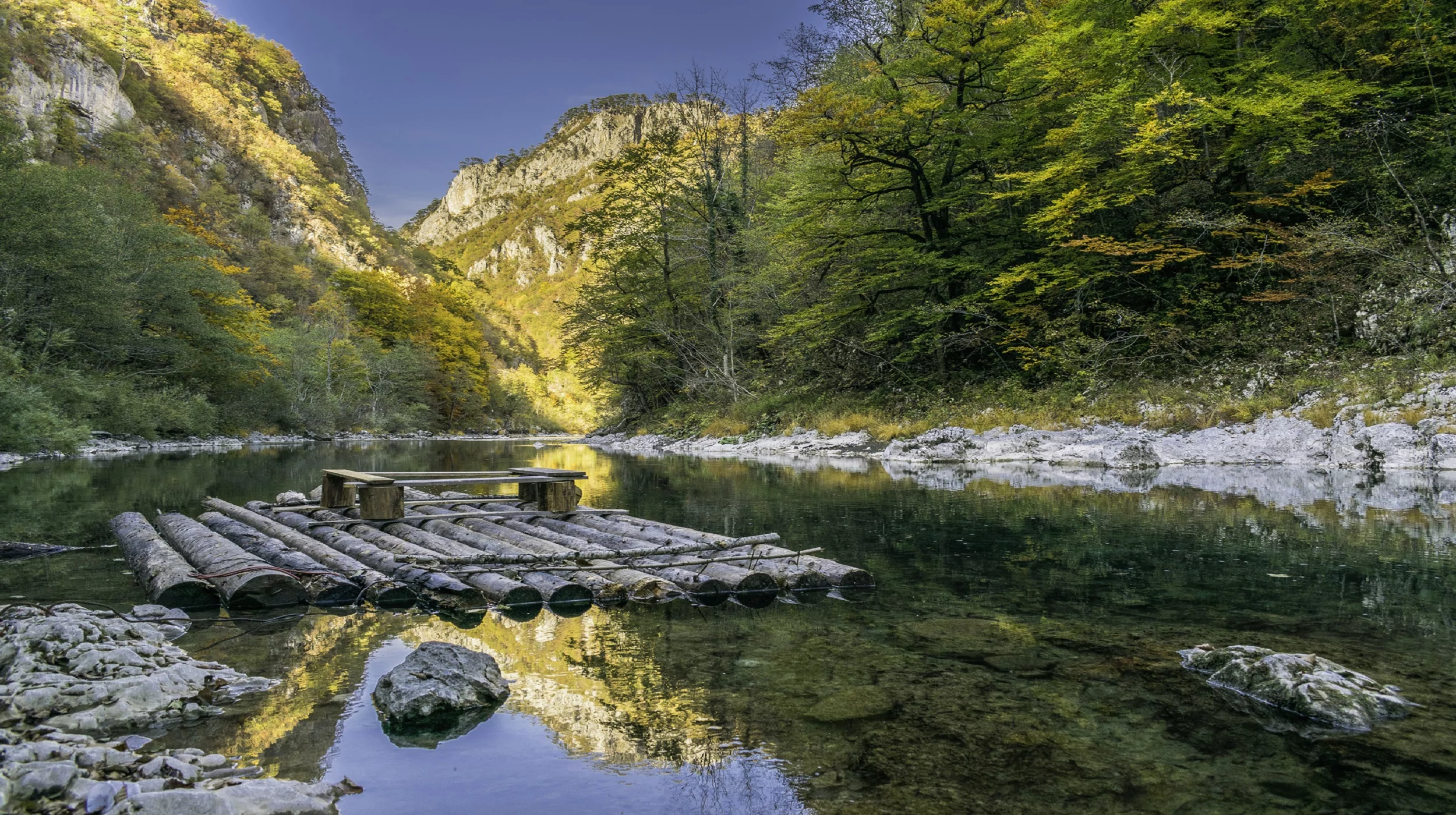 Wooden raft Montenegro